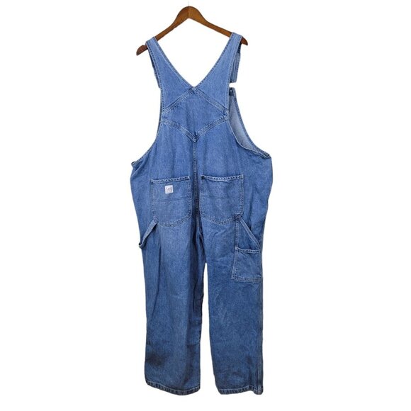 H&M Lee Colab Size XXL Denim Jean Bib Overalls Jumper Blue Vintage Carpenter - Picture 5 of 9